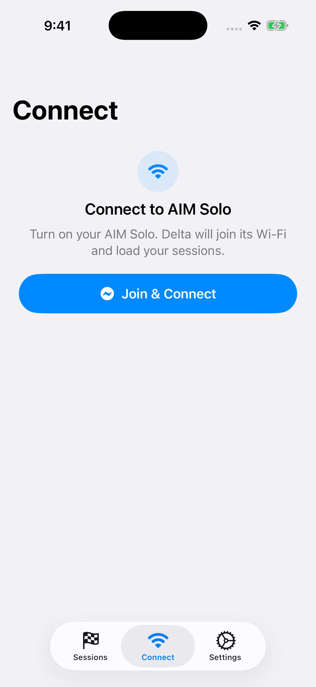 Delta Connect screen