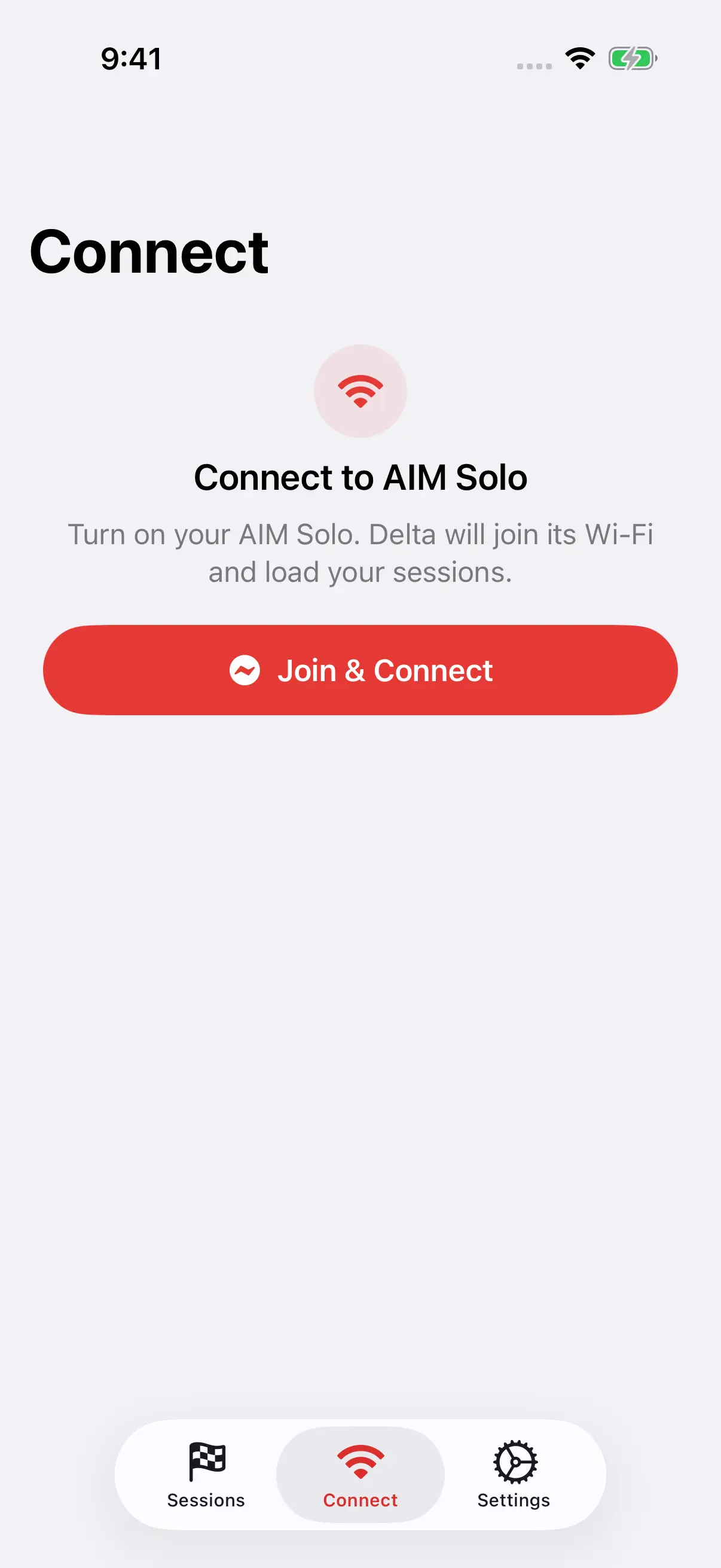 Delta Connect screen